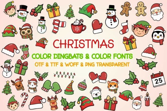 Christmas Color Dingbats: Festive Design Made Simple