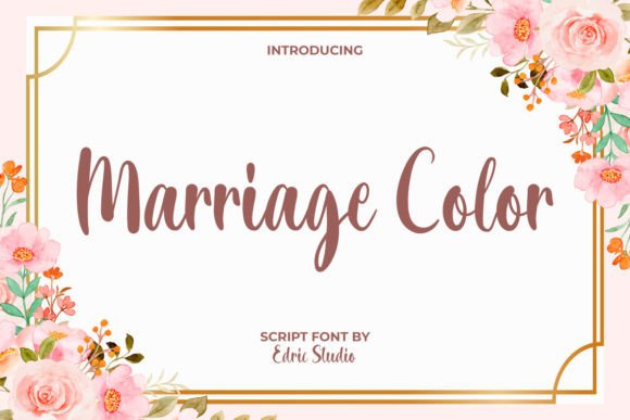 Marriage Color Font: Elevating Visual Identity with Expressive Typography