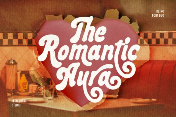 Romantic Aura Duo: A Groovy Font for Modern Design