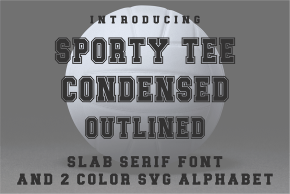Sporty Tee Condensed Outlined: A Bold Font for Dynamic Designs