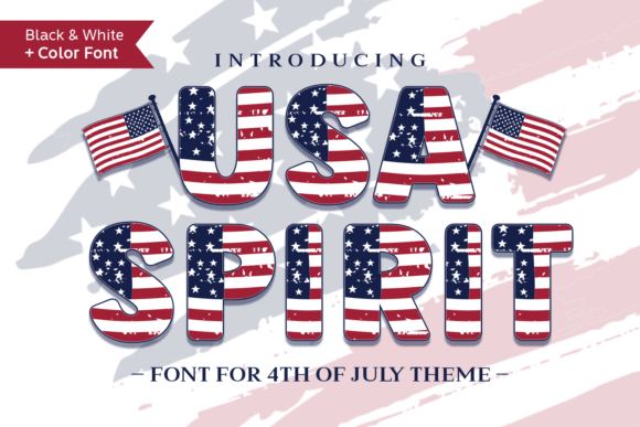 Usa Spirit: A Patriotic Font for Bold Visual Design