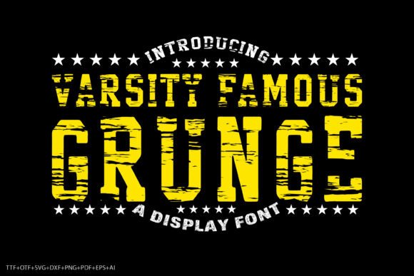 Varsity Famous Grunge: Inject Vibrant Energy into Your Designs